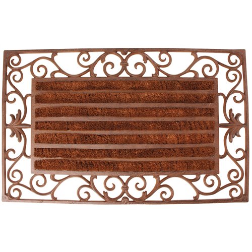 Doormat cast iron with coco brush