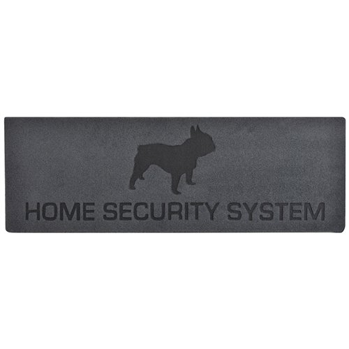 "Home security" relief doormat