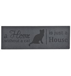 "Home without cat" relief doormat