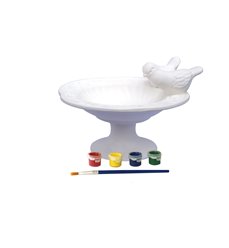 Mal-selv fuglebad med farger og pensel 125472