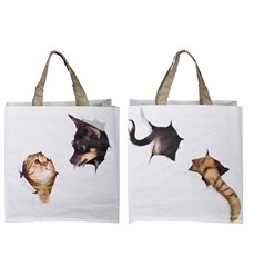Shopping bag cat/dog break through