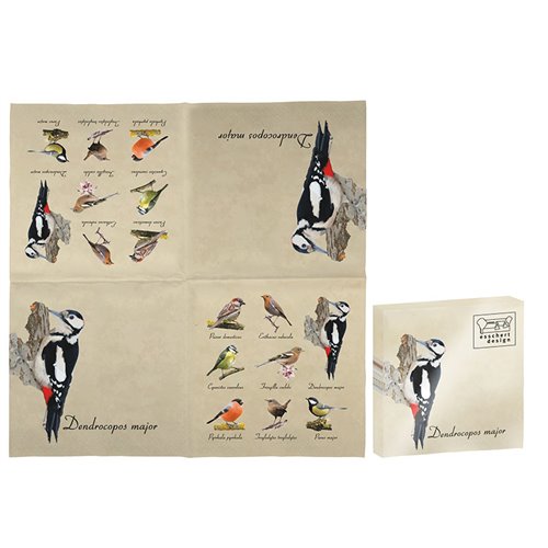 Paper napkins bird collection
