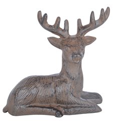 Resting deer cast iron