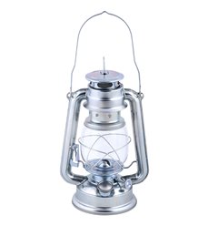 Hurricane lamp oil lantern silver