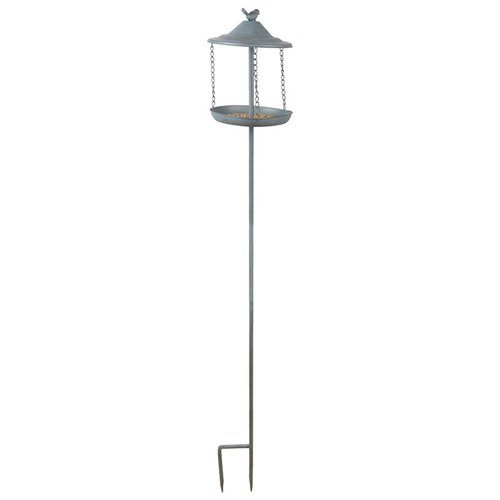Fuglebrett på stolpe, grå FB397